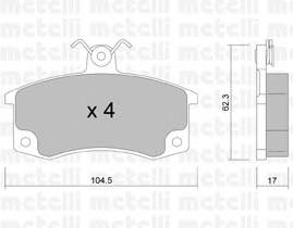 METELLI 22-0062-0 Комплект гальмівних колодок,