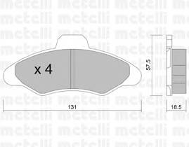 METELLI 22-0071-0 Комплект тормозных колодок,