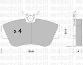 METELLI 22-0164-0 Комплект гальмівних колодок,