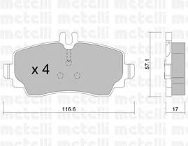 METELLI 22-0310-0 Комплект тормозных колодок,