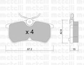 METELLI 22-0317-0 Комплект гальмівних колодок,