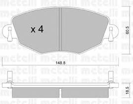 METELLI 22-0318-0 Комплект гальмівних колодок,