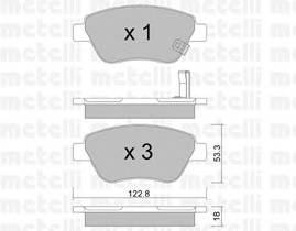 METELLI 22-0321-2 Комплект тормозных колодок,