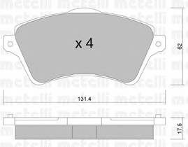 METELLI 22-0349-0 Комплект гальмівних колодок,