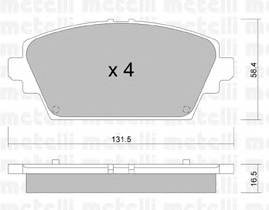 METELLI 22-0464-0 Комплект гальмівних колодок,