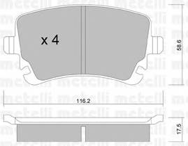 METELLI 22-0554-2 Комплект тормозных колодок,