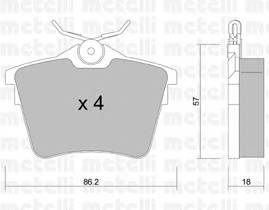 METELLI 22-0602-0 Комплект гальмівних колодок,