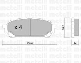 METELLI 22-0613-0 Комплект тормозных колодок,