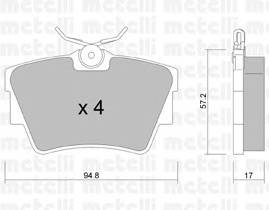 METELLI 22-0635-0 Комплект гальмівних колодок,