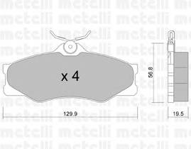 METELLI 22-0636-0 Комплект тормозных колодок,