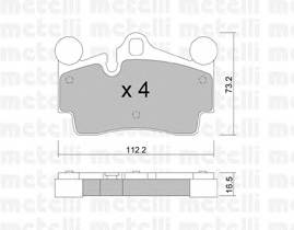 METELLI 22-0655-0 Комплект гальмівних колодок,