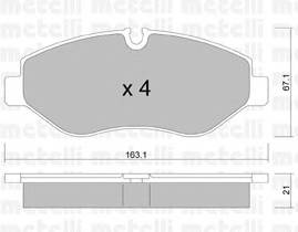 METELLI 22-0671-0 Комплект гальмівних колодок,