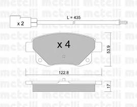 METELLI 22-0681-0 Комплект тормозных колодок,