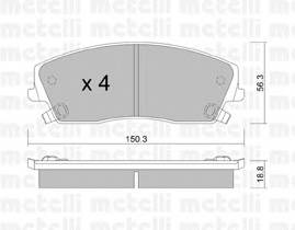 METELLI 22-0716-0 Комплект тормозных колодок,