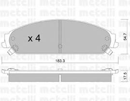 METELLI 22-0717-0 Комплект тормозных колодок,