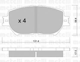 METELLI 22-0751-0 Комплект тормозных колодок,