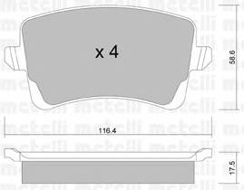 METELLI 22-0776-0 Комплект гальмівних колодок,