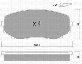 METELLI 22-0872-0 Комплект гальмівних колодок,