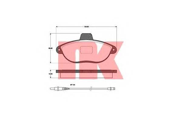 NK 221934 Комплект тормозных колодок,