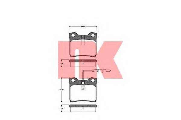 NK 223326 Комплект тормозных колодок,