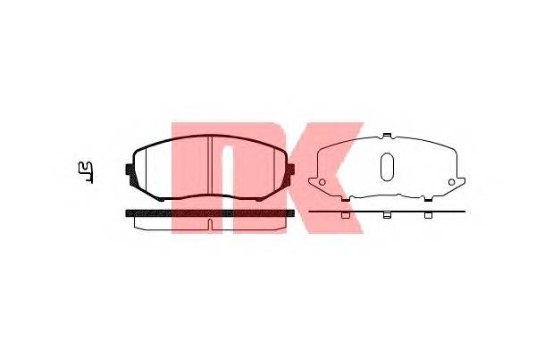 NK 225220 Комплект гальмівних колодок,