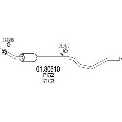 MTS 01.80610 Средний глушитель выхлопных