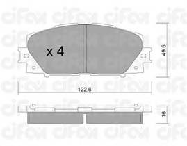 CIFAM 822-745-1 Комплект гальмівних колодок,