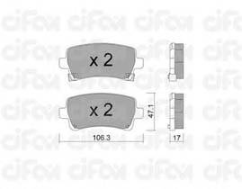 CIFAM 822-844-0 Комплект гальмівних колодок,