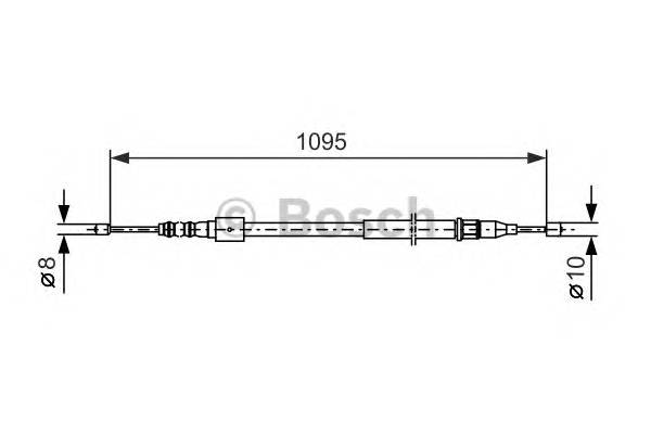 BOSCH 1 987 477 660 Трос, стояночная тормозная