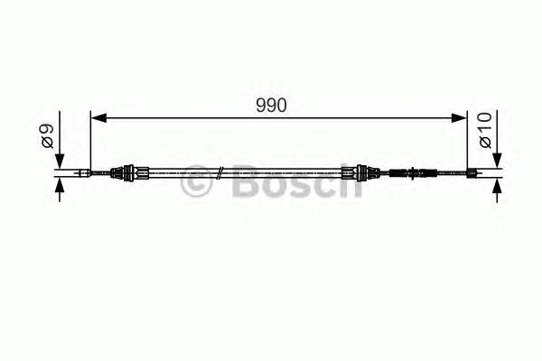 BOSCH 1 987 477 751 Трос, стояночная тормозная