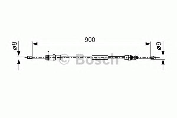 BOSCH 1 987 477 774 Трос, стоянкова гальмівна