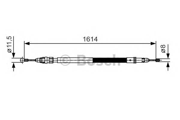 BOSCH 1 987 482 007 Трос, стоянкова гальмівна