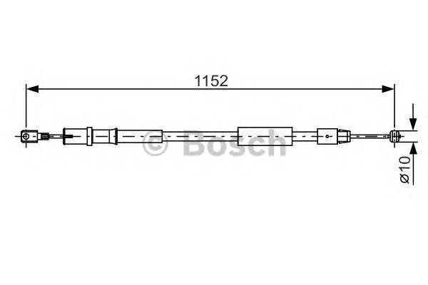 BOSCH 1 987 482 025 Трос, стоянкова гальмівна