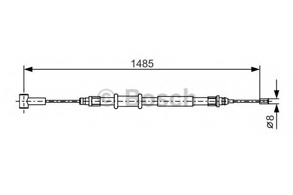 BOSCH 1 987 482 214 Трос, стоянкова гальмівна