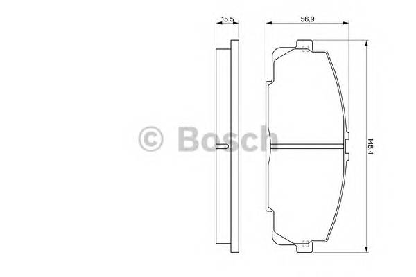 BOSCH 0 986 424 319 Комплект тормозных колодок,