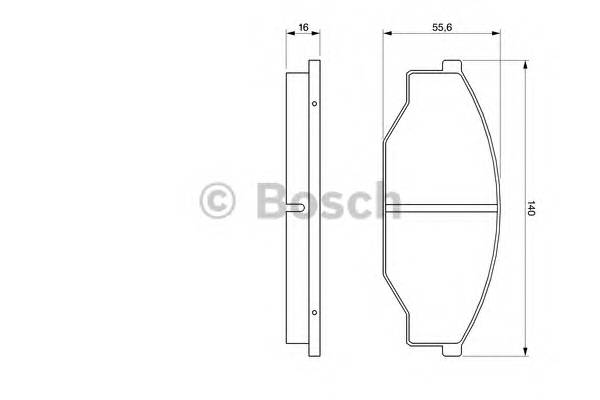 BOSCH 0 986 424 382 Комплект тормозных колодок,