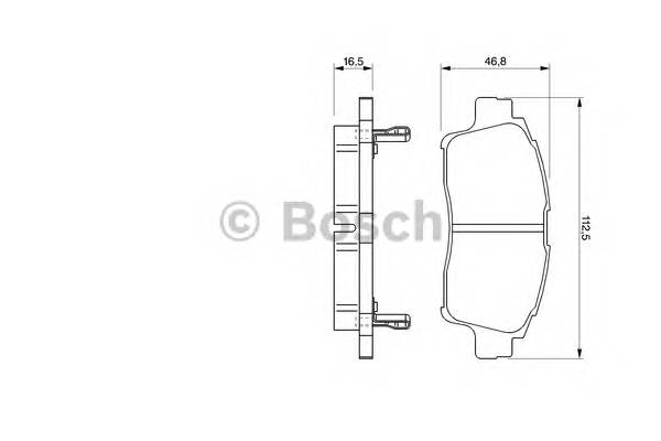 BOSCH 0 986 424 535 Комплект гальмівних колодок,