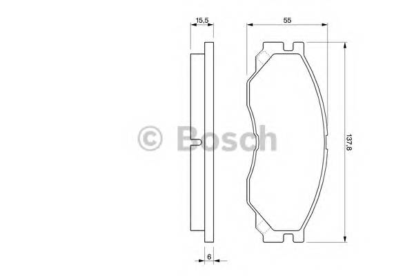 BOSCH 0 986 424 572 Комплект гальмівних колодок,