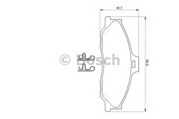 BOSCH 0 986 424 720 Комплект тормозных колодок,