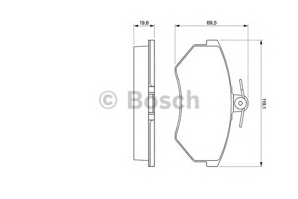 BOSCH 0 986 460 944 Комплект гальмівних колодок,