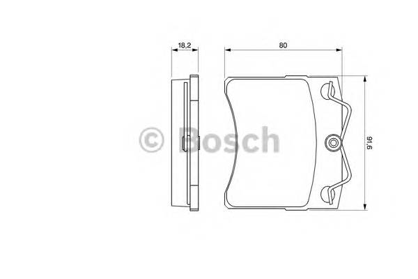 BOSCH 0 986 460 954 Комплект гальмівних колодок,