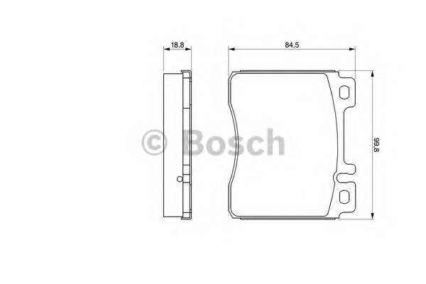 BOSCH 0 986 460 976 Комплект тормозных колодок,