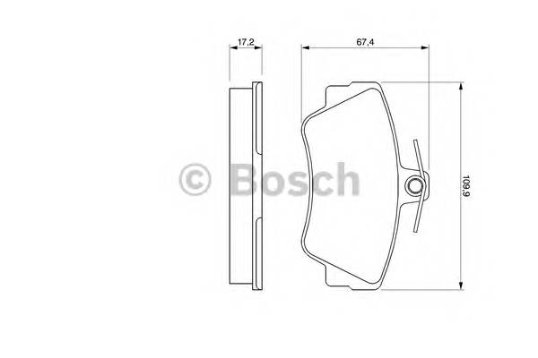 BOSCH 0 986 460 989 Комплект тормозных колодок,