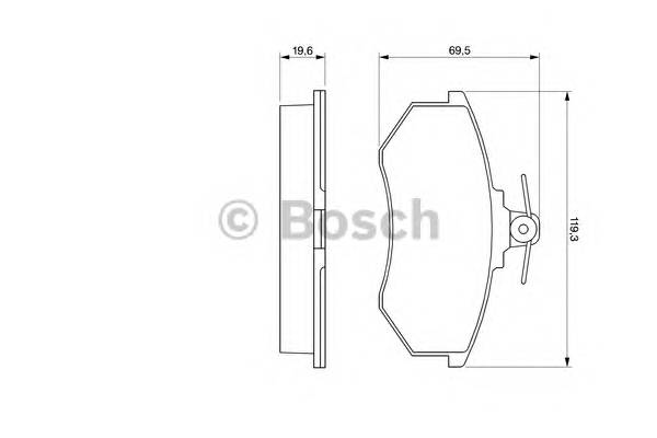 BOSCH 0 986 466 700 Комплект тормозных колодок,