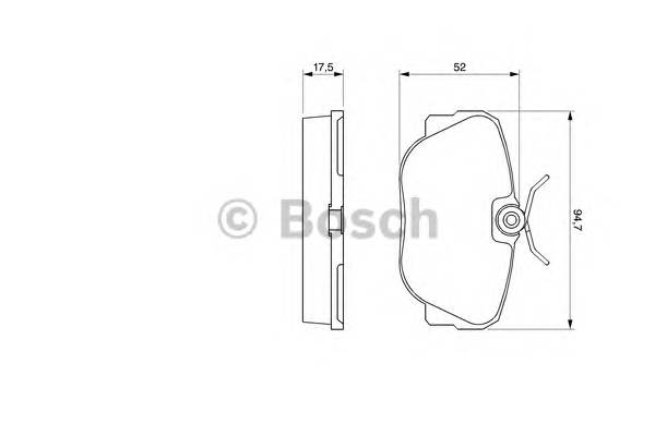 BOSCH 0 986 491 730 Комплект тормозных колодок,