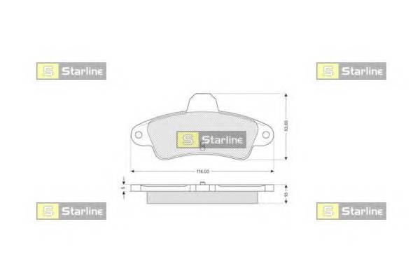 STARLINE BD S111 Гальмiвнi колодки, к-кт.