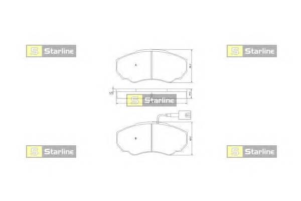 STARLINE BD S839P Гальмiвнi колодки, к-кт.