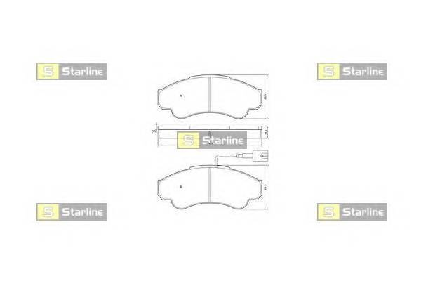 STARLINE BD S840P Гальмiвнi колодки, к-кт.