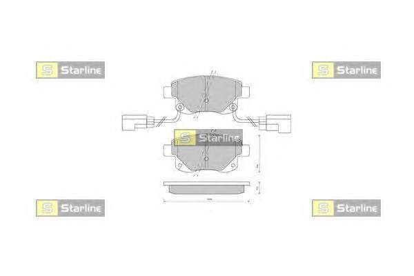 STARLINE BD S850P Гальмiвнi колодки, к-кт.