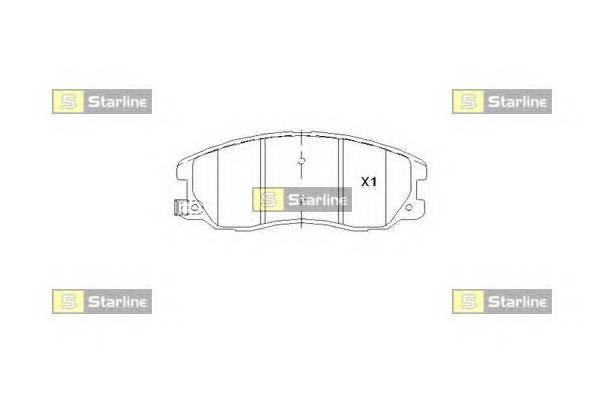 STARLINE BD S852P Гальмiвнi колодки, к-кт.